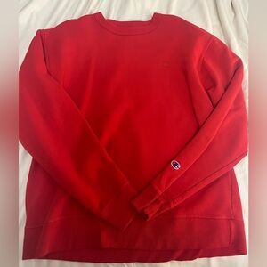 Red Champion Crewneck